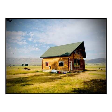 A cabin on a ranch In Wyoming 