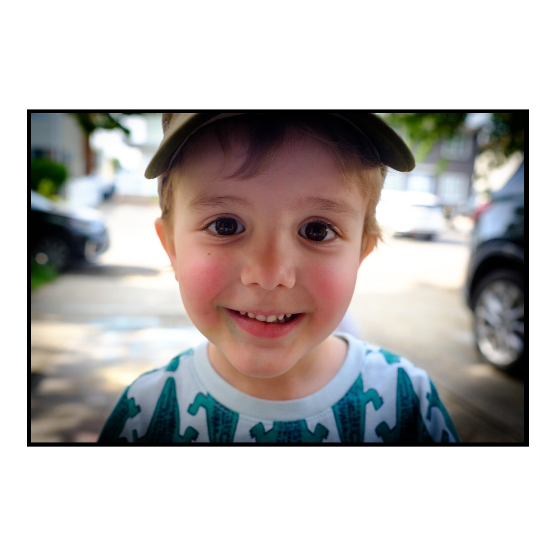 Portrait of son close up