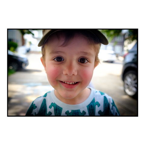 Portrait of son close up